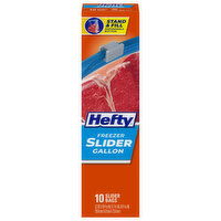 Hefty Slider Bags, Freezer, Gallon, 10 Each