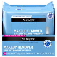 Neutrogena Makeup Remover Ultra-Soft Cleansing Towelettes Special Value Twin Pack, 50 Each