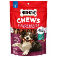 Milk-Bone Chews Flavor Braids 100% Rawhide Free Steak Bacon & Egg Flavor Small Dog Snacks, 5 Each