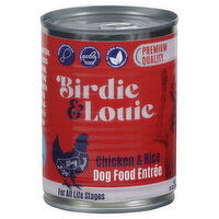 Birdie & Louie Dog Food Entree, Chicken & Rice, 13 Ounce