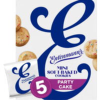 Entenmann's Little Bites Party Cake Cake and Sprinkles Mini Cookies, 5 packs, (6 ct each), 6.88 lbs  Case, 5 Each