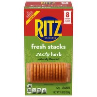 RITZ Fresh Stacks Zesty Herb Crackers, Travel Snacks, (8 Multi Snack Packs), 11.8 Ounce