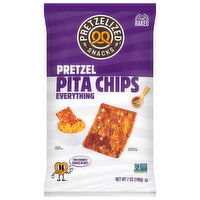 Pretzelized Snacks Pita Chips, Pretzel, Everything, 7 Ounce