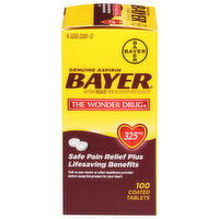 Bayer The Wonder Drug Aspirin, 325 mg, Coated Tablets, 100 Each