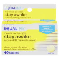 Equaline Stay Awake, Maximum Strength, Tablets, 40 Each