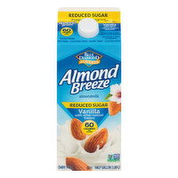 Almond Breeze Almondmilk, Reduced Sugar, Vanilla, 0.5 Gallon