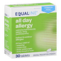 Equaline All Day Allergy, Original Prescription Strength, Tablets, 30 Each