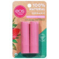 EOS Lip Balm, Organic, Strawberry Sorbet, 2 Each