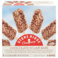 Stone Ridge Creamery Bars, Chocolate Eclair, 6 Each