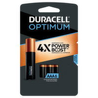 Duracell Optimum Batteries, Alkaline, AAA, 1.5V, 6 Pack, 6 Each