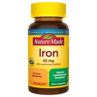 Nature Made Iron, 65 mg, Tablets, 180 Each