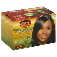 African Pride Olive Miracle Relaxer, No Lye, Conditioning Anti-Breakage, Super, 1 Each