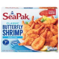 SeaPak Butterfly Shrimp, Golden Crispy, Classic, Family Size, 18 Ounce