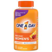 One A Day VitaCraves Multivitamin/Multimineral Supplement, Women's, Gummies, 170 Each