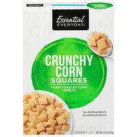 Essential Everyday Cereal, Crunchy Corn, Squares, 12 Ounce