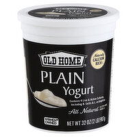 Old Home Yogurt, Plain, 32 Ounce