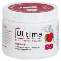 Ultima Replenisher Electrolyte Powder, Raspberry, 3.4 Ounce