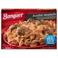 Banquet Classic Swedish Meatballs, Frozen Meal, 10.45 Ounce