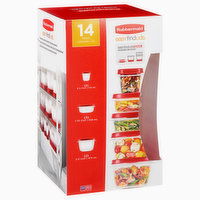 Rubbermaid EasyFindLids Containers + Lids, 14 Each