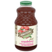 RW Knudsen Family 100% Juice, Just Cranberry, Organic, 32 Fluid ounce
