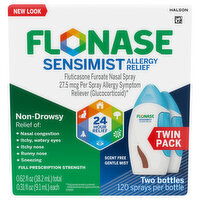 Flonase Allergy Relief, Full Prescription Strength, 27.5 mcg, Nasal Spray, Twin Pack, 2 Each