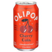 Olipop Soda, Cherry Cola, 12 Fluid ounce