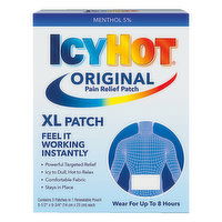 Icy Hot Original Pain Relief Patch, XL, 3 Each