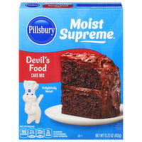 Pillsbury Moist Supreme Cake Mix, Premium, Devil's Food, 15.25 Ounce