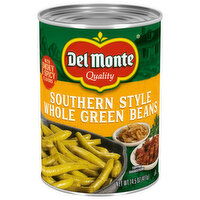 Del Monte Green Beans, with Smoky & Spicy Flavors, Whole, Southern Style, 14.5 Ounce