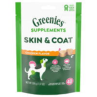 Greenies Supplements, Chicken Flavor, Skin & Coat, 40 Each