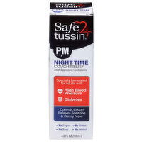 Safetussin Cough Relief, Night Time, 4 Fluid ounce