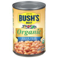 Bush's Best Chick Peas, Organic, Garbanzo Beans, 15 Ounce