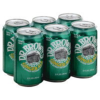 Dr Brown's Soda, Extra Dry Ginger Ale, Caffeine Free, 6 Each