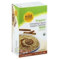 Wild Harvest Instant Oatmeal, Organic, Cinnamon Spice, 8 Each