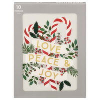 PaperCraft Holiday Cards, Premium, Holiday Collection, 10 Each