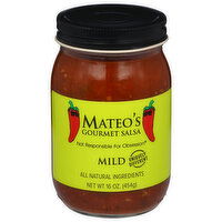 Mateo's Gourmet Salsa, Mild, 16 Ounce