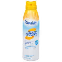 Coppertone Sport Mineral Sunscreen Spray, Broad Spectrum SPF 50, 5 Ounce