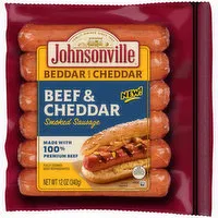 Johnsonville Beef & Cheddar Smoked Sausage, 12 Ounce