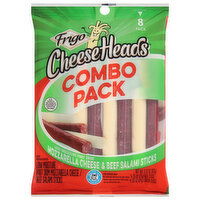 Frigo Cheese Heads Mozzarella Cheese & Beef Salami Sticks, 8 Pack, Combo Pack, 8 Each