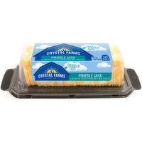 Crystal Farms Cheese Slices, Marble Jack, Cracker Cuts, 30 Each