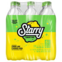 Starry Caffeine Free Lemon Lime Flavored Soda, 6 Each