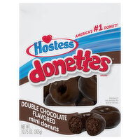 Hostess Donettes Donuts, Double Chocolate Flavored, Mini, 10.75 Ounce