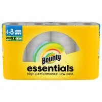 Bounty Essentials Paper Towels, Double Rolls, 2-Ply, 4 Each