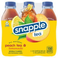 Snapple Tea, Peach Tea & Lemonade, 6 Each