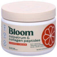 Bloom Colostrum & Collagen Peptides, Orange Cream, 4.23 Ounce