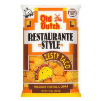 Old Dutch Tortilla Chips, Zesty Taco, Restaurante Style, 13 Ounce