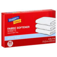 Shoppers Value Fabric Softener Sheets, Spring Scent, 40 Each