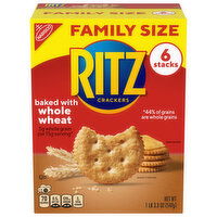 RITZ Whole Wheat Crackers, Family Size, 19.3 Ounce