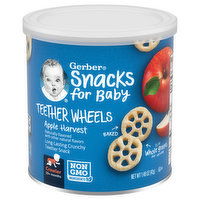 Gerber Snacks for Baby Teether Wheels, Apple Harvest, Crawler (10+ Months), 1.48 Ounce