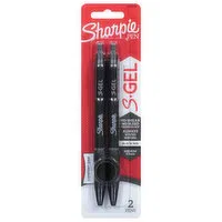 Sharpie S-Gel Pens, Black Ink, Medium (0.7 mm), 2 Each